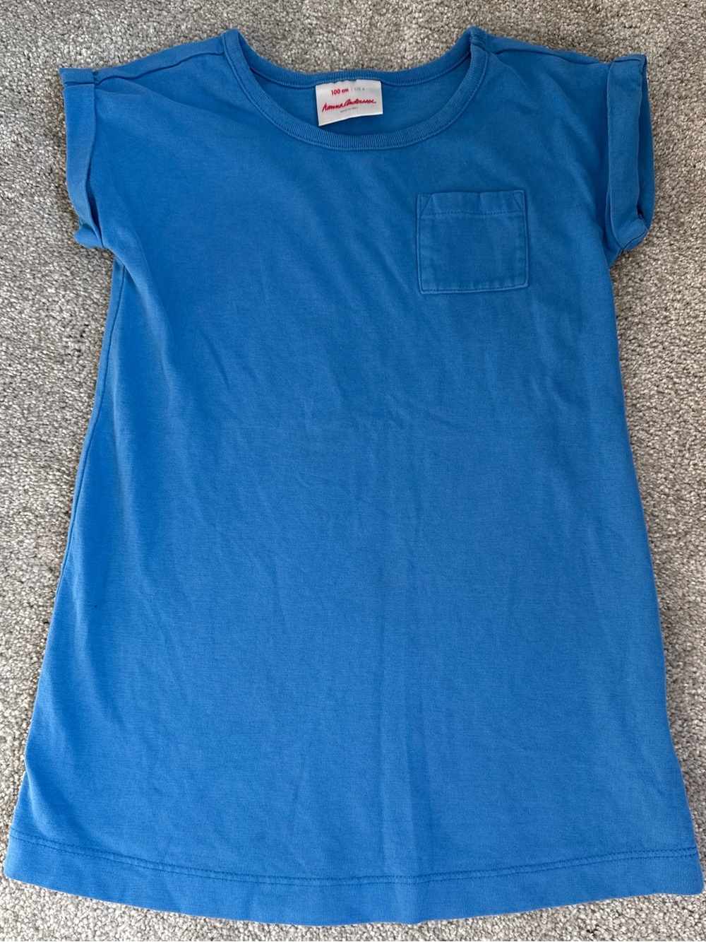 Hanna Andersson Blue T-Shirt Dress Size 4 | Soft Pocket Dress